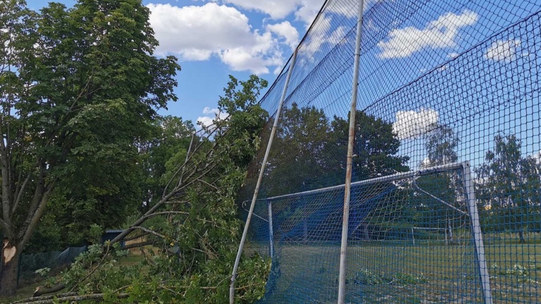 Neuer Ballfangzaun für den Sportverein